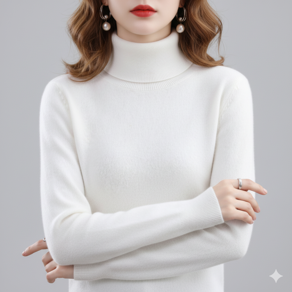 Damski golf z klasycznym kołnierzem w stylu Elena